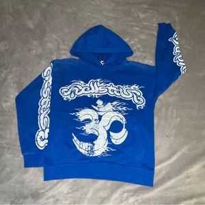 hellstar blue hoodie size (s)